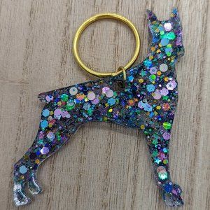 Boxer Glitter Keychains